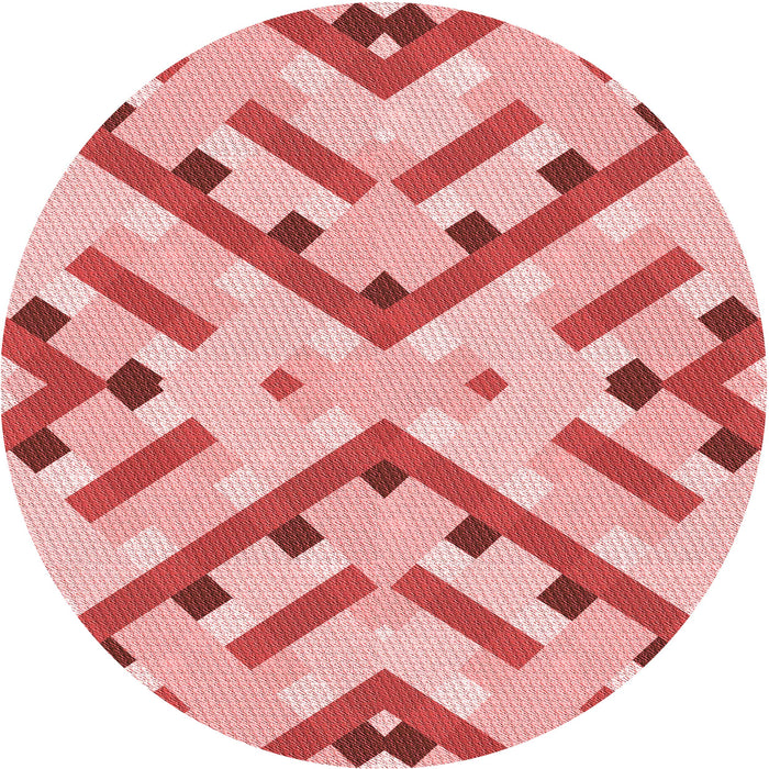 Square Patterned Pink Rug, pat1483rd
