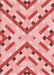 Machine Washable Transitional Pink Rug, wshpat1483rd