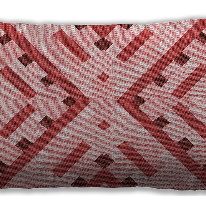 Patterned Rectangular Pink Lumbar Throw Pillow, 13 inch by 19 inch, lbpat1483rd