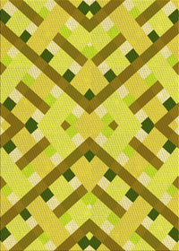 Machine Washable Transitional Yellow Rug, wshpat1483yw