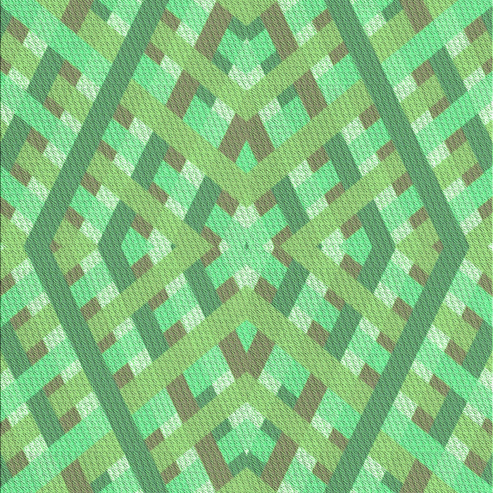Patterned Green Rug, pat1484grn