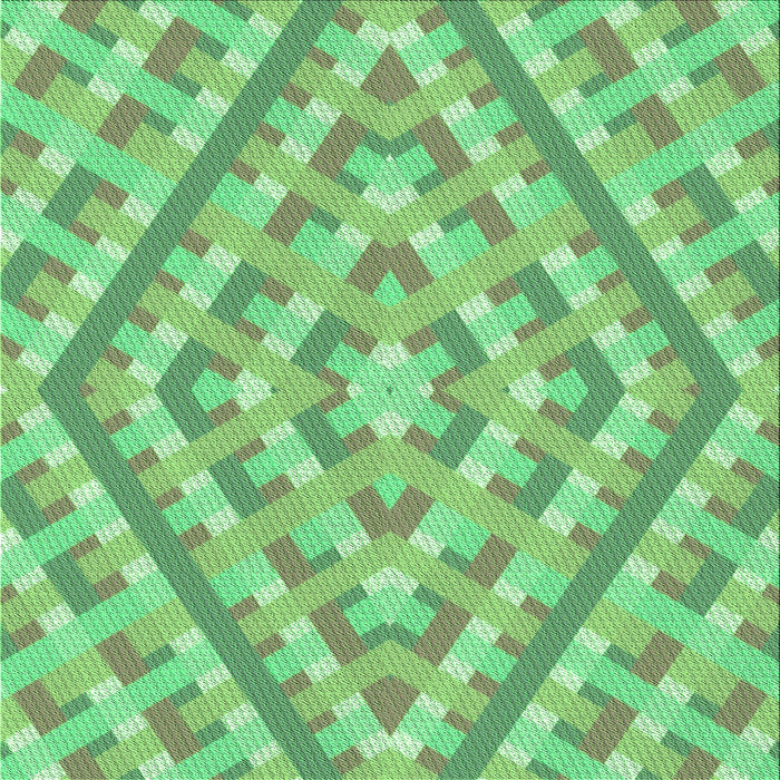 Round Patterned Green Rug, pat1484grn