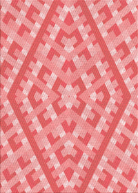 Machine Washable Transitional Pastel Pink Rug, wshpat1484rd