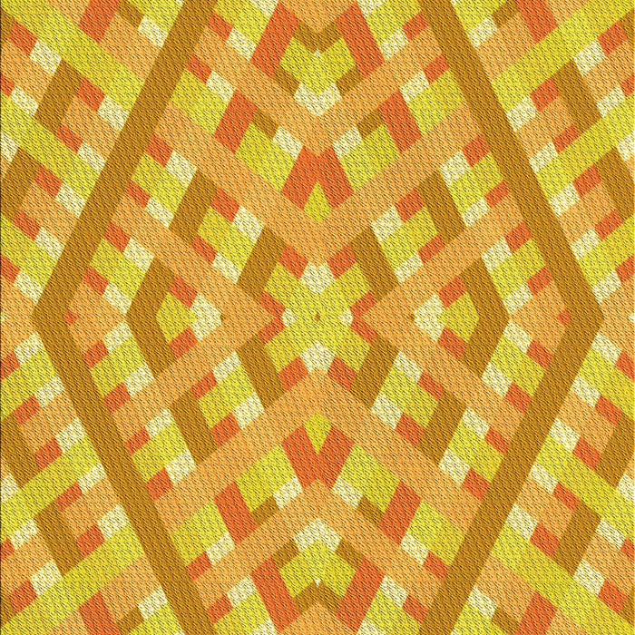 Patterned Neon Orange Rug, pat1484yw