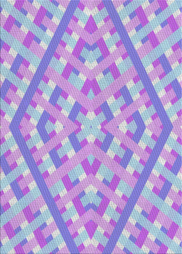 Patterned Blue Novelty Rug, pat1484