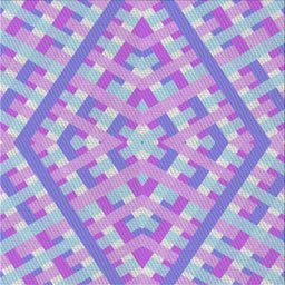 Square Patterned Blue Novelty Rug, pat1484