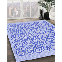 Patterned Blue Rug, pat1485blu