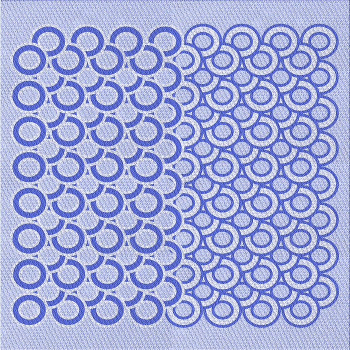Round Patterned Blue Rug, pat1485blu