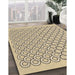 Patterned Dark Gold Brown Rug in Family Room, pat1485brn