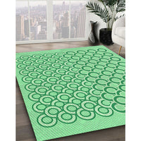 Patterned Green Rug, pat1485grn