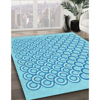 Patterned Blue Rug, pat1485lblu