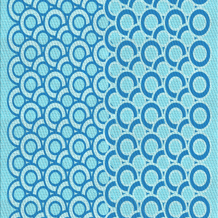 Machine Washable Transitional Blue Rug, wshpat1485lblu