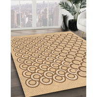 Patterned Brown Gold Rug, pat1485org