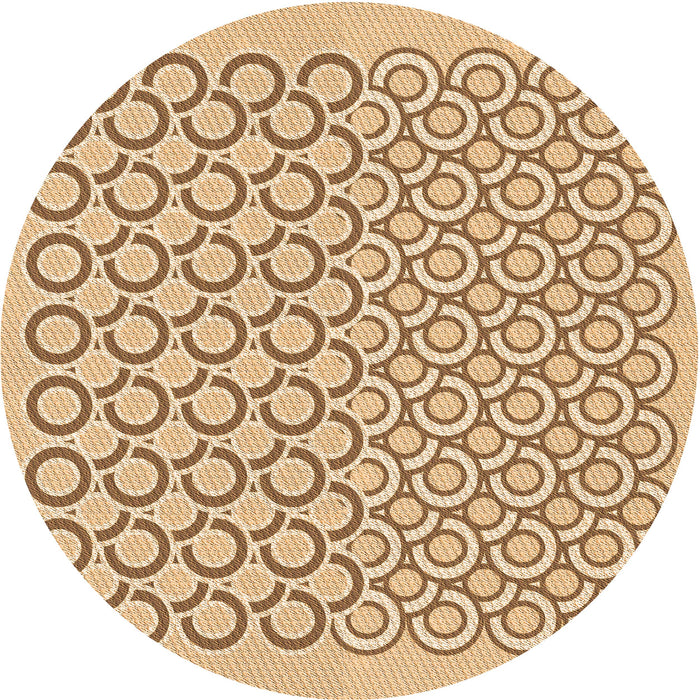 Square Patterned Brown Gold Rug, pat1485org