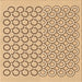 Round Patterned Brown Gold Rug, pat1485org