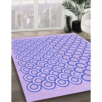 Patterned Blossom Pink Rug, pat1485pur