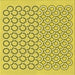 Round Patterned Bold Yellow Rug, pat1485yw