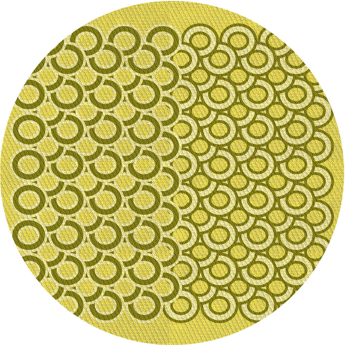 Square Patterned Bold Yellow Rug, pat1485yw