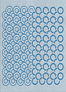 Patterned Pale Blue Novelty Rug, pat1485