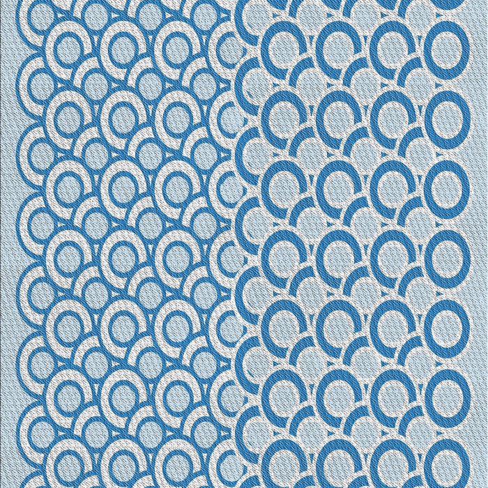 Patterned Pale Blue Novelty Rug, pat1485