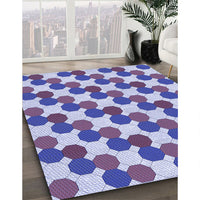 Patterned Amethyst Purple Rug, pat1486blu