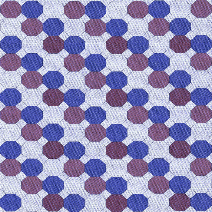 Round Machine Washable Transitional Amethyst Purple Rug, wshpat1486blu