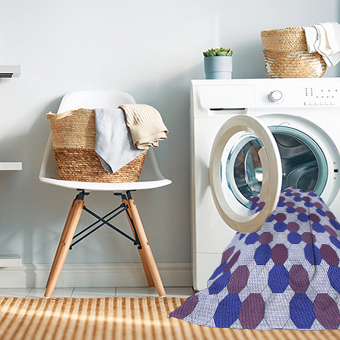 Machine Washable Transitional Amethyst Purple Rug in a Washing Machine, wshpat1486blu