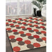 Patterned Fire Brick Red Rug in Family Room, pat1486brn