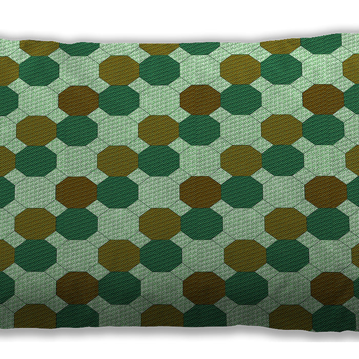 Patterned Rectangular Light Green Lumbar Throw Pillow, 13 inch by 19 inch, lbpat1486grn