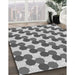 Patterned Platinum Silver Gray Rug in Family Room, pat1486gry