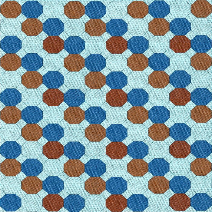 Round Patterned Ash Gray Rug, pat1486lblu