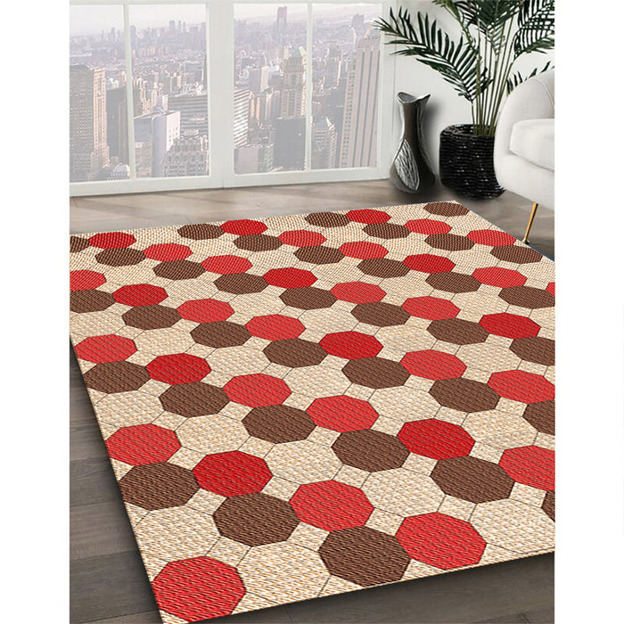 Machine Washable Transitional Red Rug in a Family Room, wshpat1486org