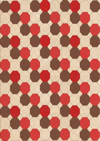 Machine Washable Transitional Red Rug, wshpat1486org