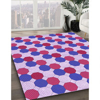 Patterned Dark Orchid Purple Rug, pat1486pur