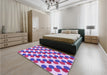 Patterned Dark Orchid Purple Rug in a Bedroom, pat1486pur