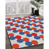 Patterned Dark Raspberry Purple Novelty Rug, pat1486