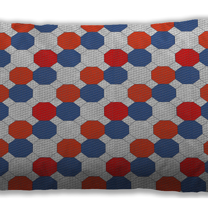 Patterned Rectangular Dark Raspberry Purple Lumbar Throw Pillow, 13 inch by 19 inch, lbpat1486