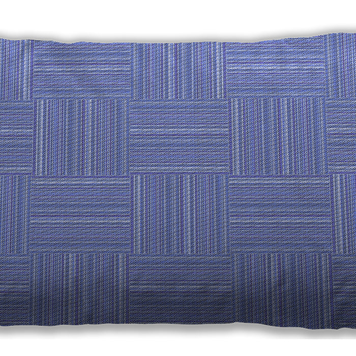 Patterned Rectangular Denim Blue Lumbar Throw Pillow, 13 inch by 19 inch, lbpat1487blu