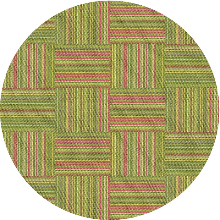 Square Patterned Green Rug, pat1487brn