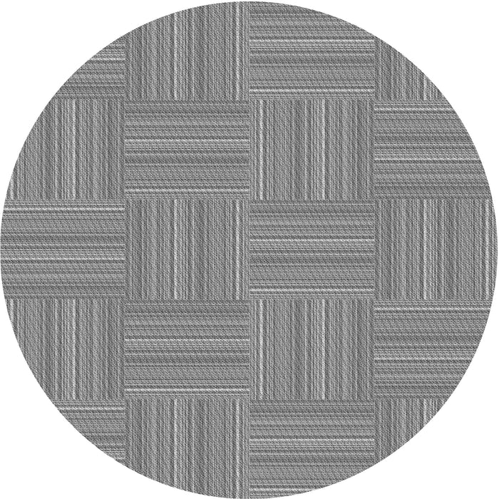 Square Patterned Smokey Gray Rug, pat1487gry