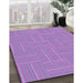 Machine Washable Transitional Bright Lilac Purple Rug in a Family Room, wshpat1487pur