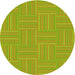 Square Patterned Dark Yellow Green Rug, pat1487yw