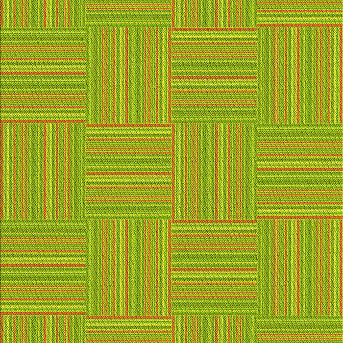 Patterned Dark Yellow Green Rug, pat1487yw