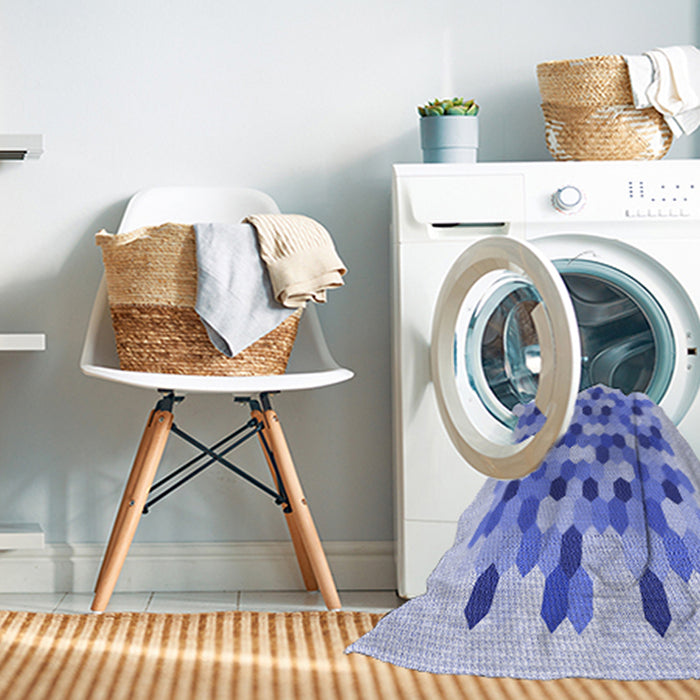 Machine Washable Transitional Royal Blue Rug in a Washing Machine, wshpat1488blu