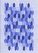 Patterned Royal Blue Rug, pat1488blu