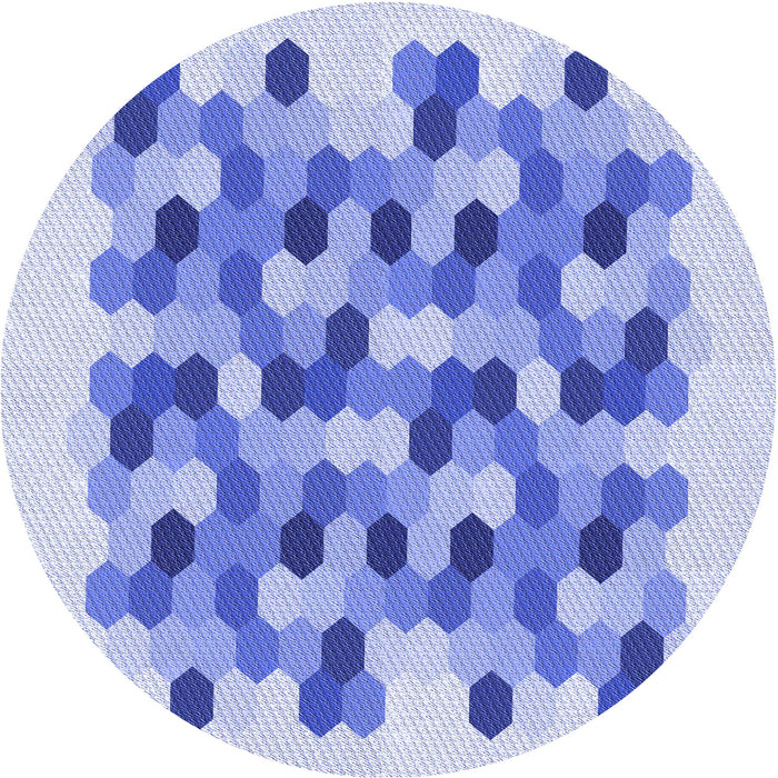 Square Machine Washable Transitional Royal Blue Rug in a Living Room, wshpat1488blu