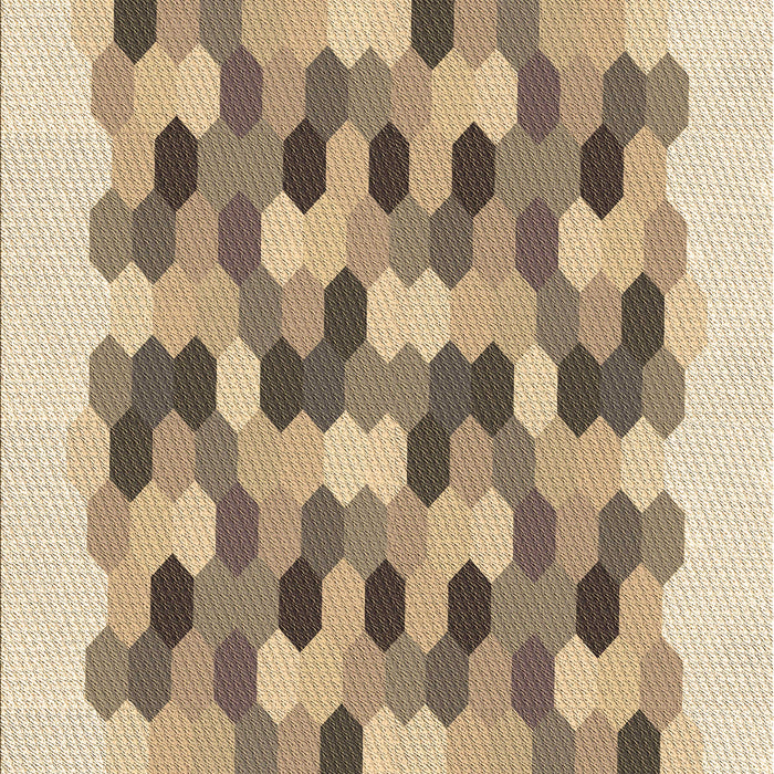 Patterned Dark Gold Brown Rug, pat1488brn