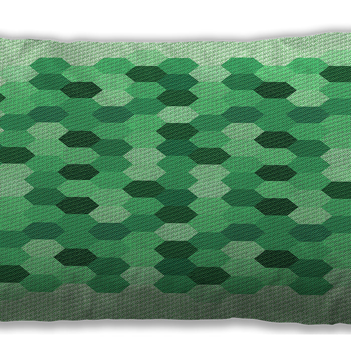 Patterned Rectangular Jade Green Lumbar Throw Pillow, 13 inch by 19 inch, lbpat1488grn