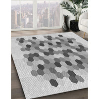 Patterned Platinum Gray Rug, pat1488gry