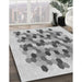 Machine Washable Transitional Platinum Gray Rug in a Family Room, wshpat1488gry